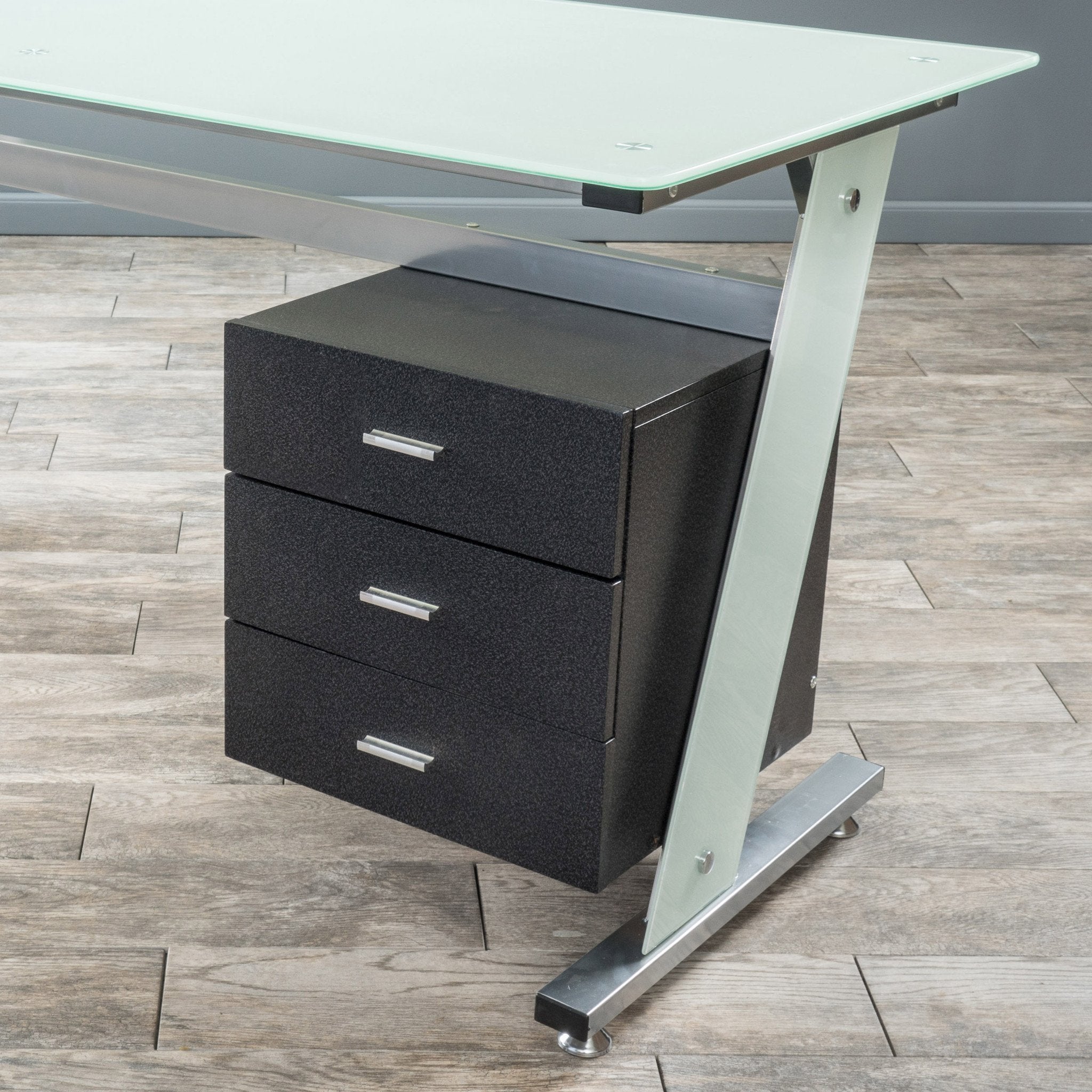 modern tempered glass computer desk with storage nh865592 modern tempered glass computer desk with storage nh865592