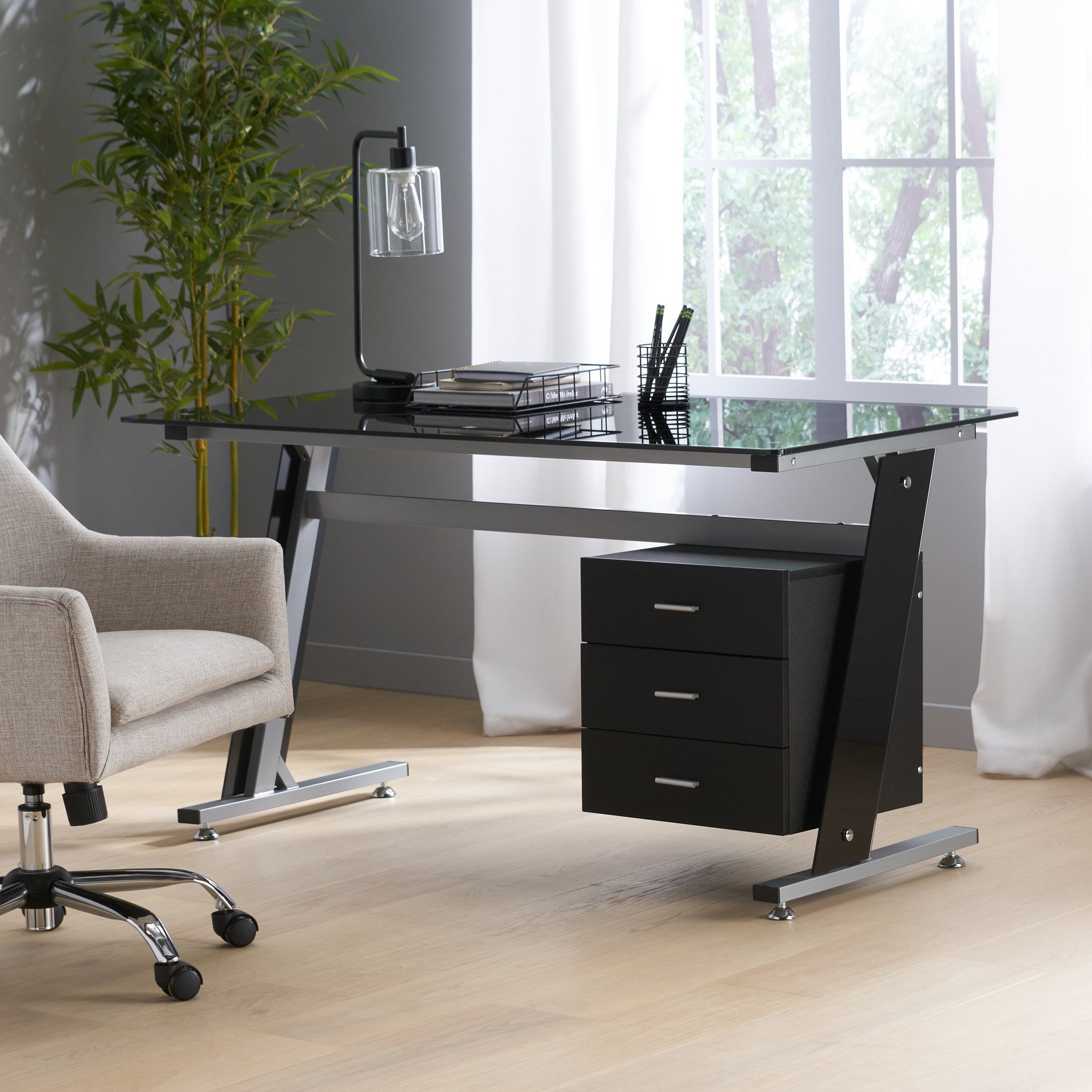 modern tempered glass computer desk with storage nh865592 modern tempered glass computer desk with storage nh865592