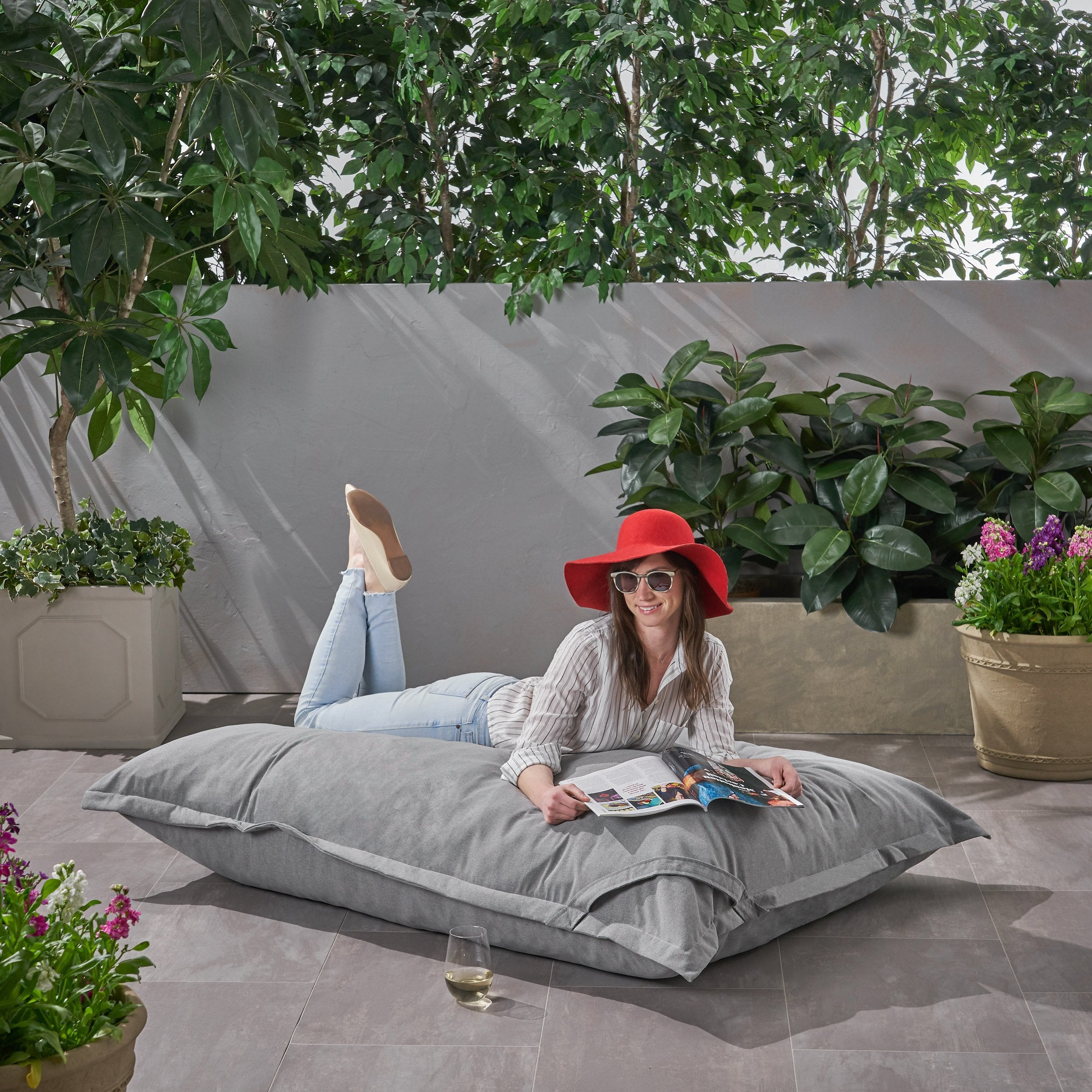 outdoor water resistant 5.5x4 lounger bean bag nh820803 outdoor water resistant 5.5x4 lounger bean bag nh820803