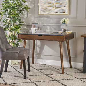 Home mid century rubberwood writing desk nh646403