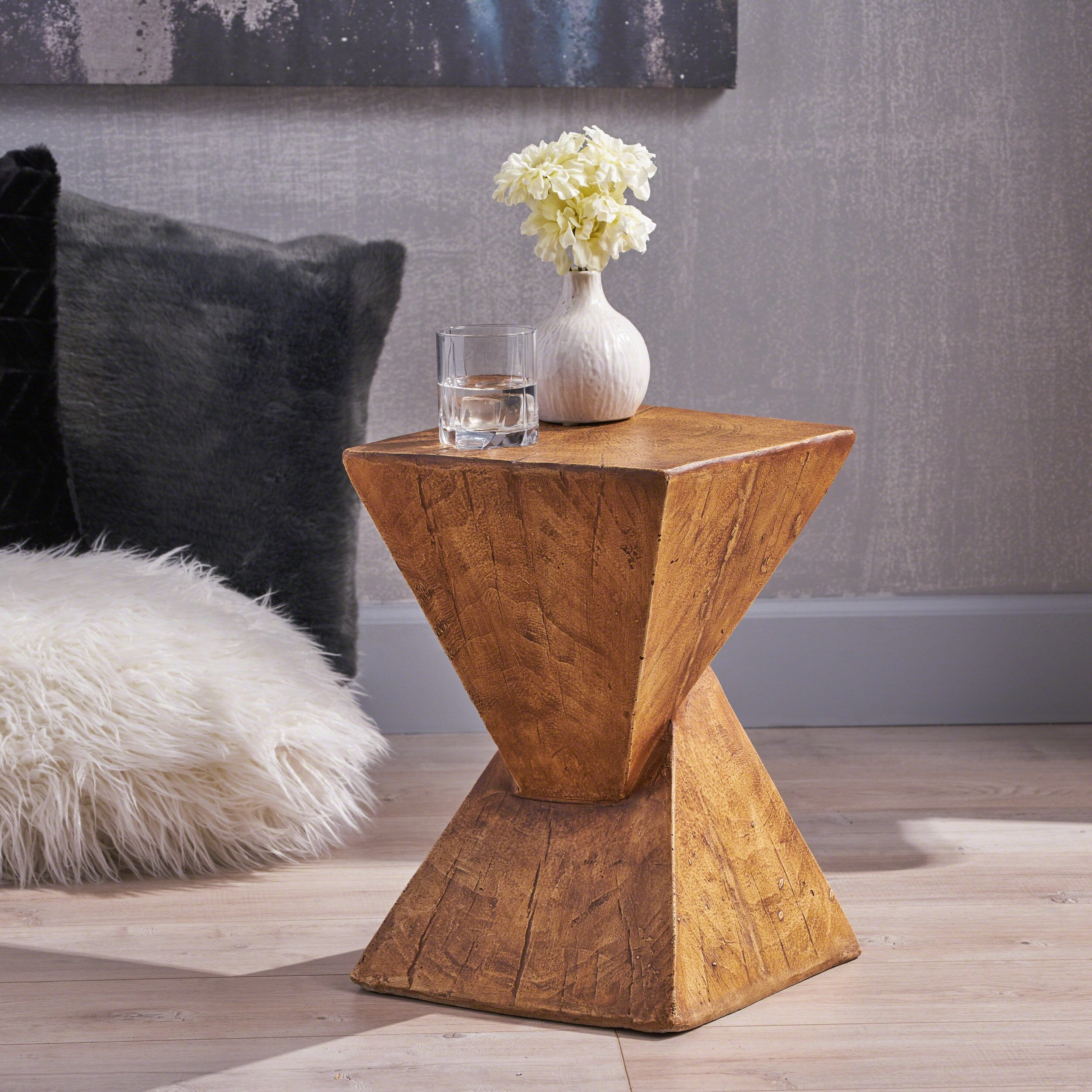 modern abstract hourglass lightweight concrete accent table nh628503 modern abstract hourglass lightweight concrete accent table nh628503