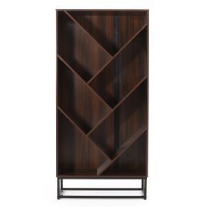 modern industrial 6 shelf v bookcase nh206413