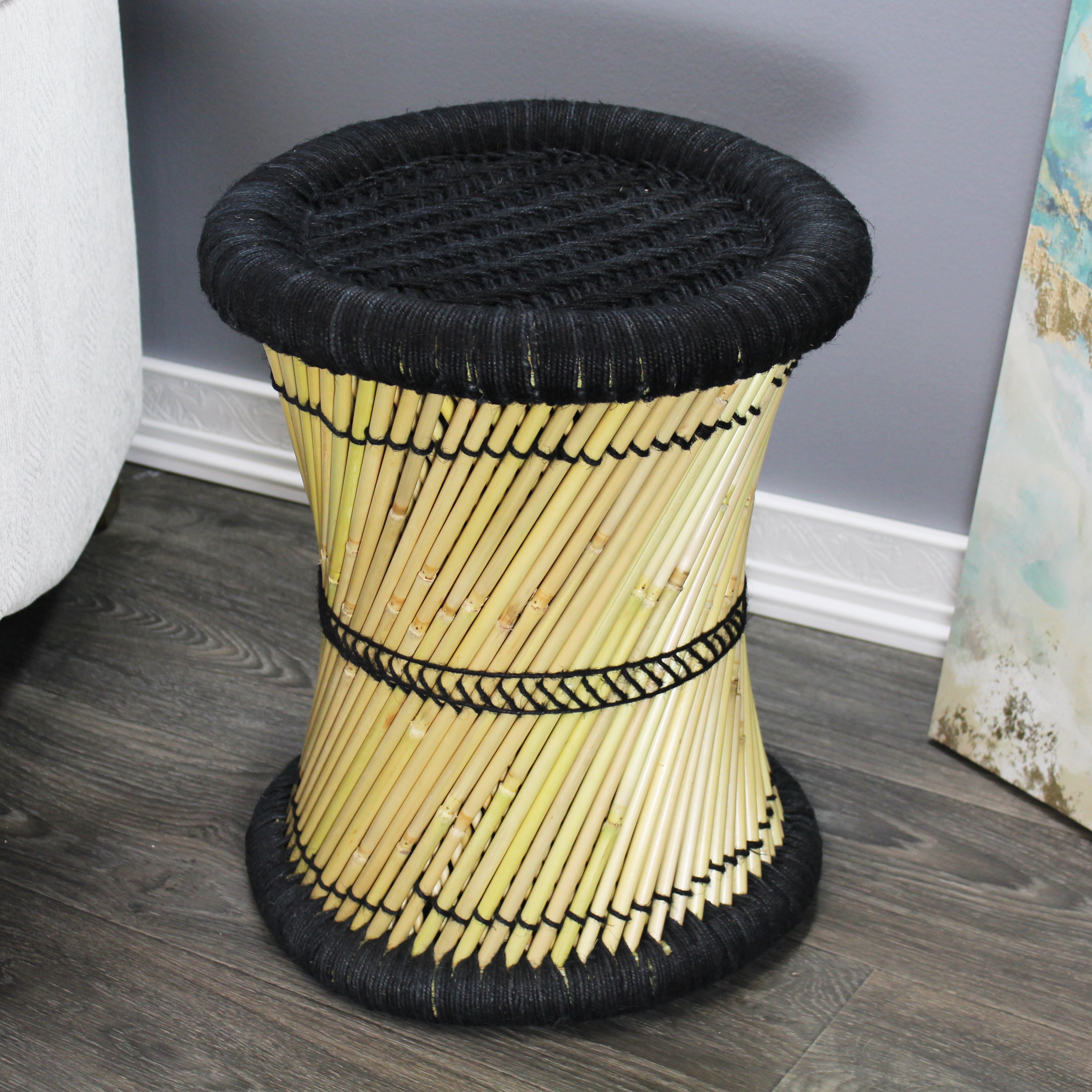 natural geo moray decorative handwoven jute accent stool (set of 2) natural geo moray decorative handwoven jute accent stool (set of 2)