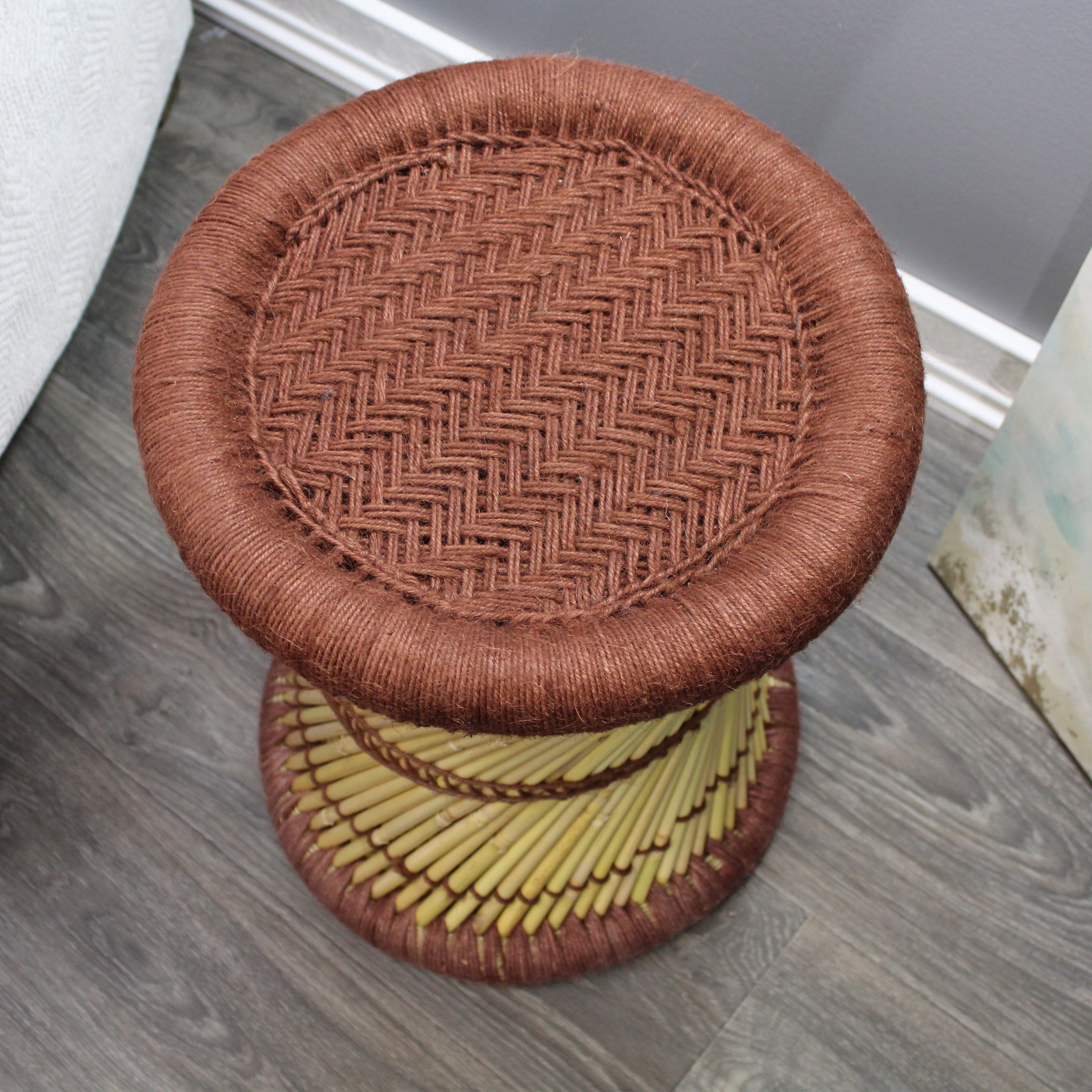 natural geo moray decorative handwoven jute accent stool (set of 2) natural geo moray decorative handwoven jute accent stool (set of 2)
