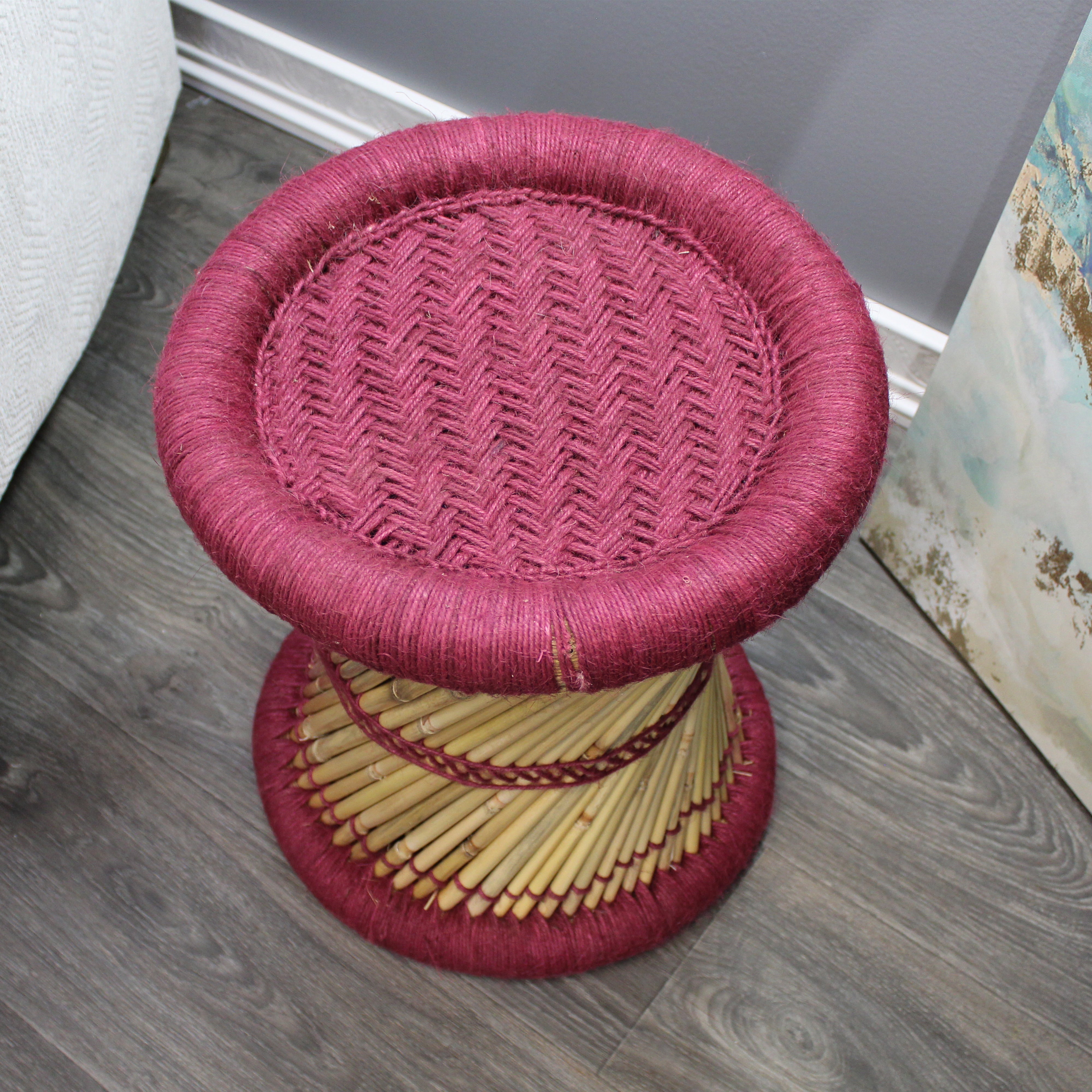 natural geo moray decorative handwoven jute accent stool (set of 2) natural geo moray decorative handwoven jute accent stool (set of 2)