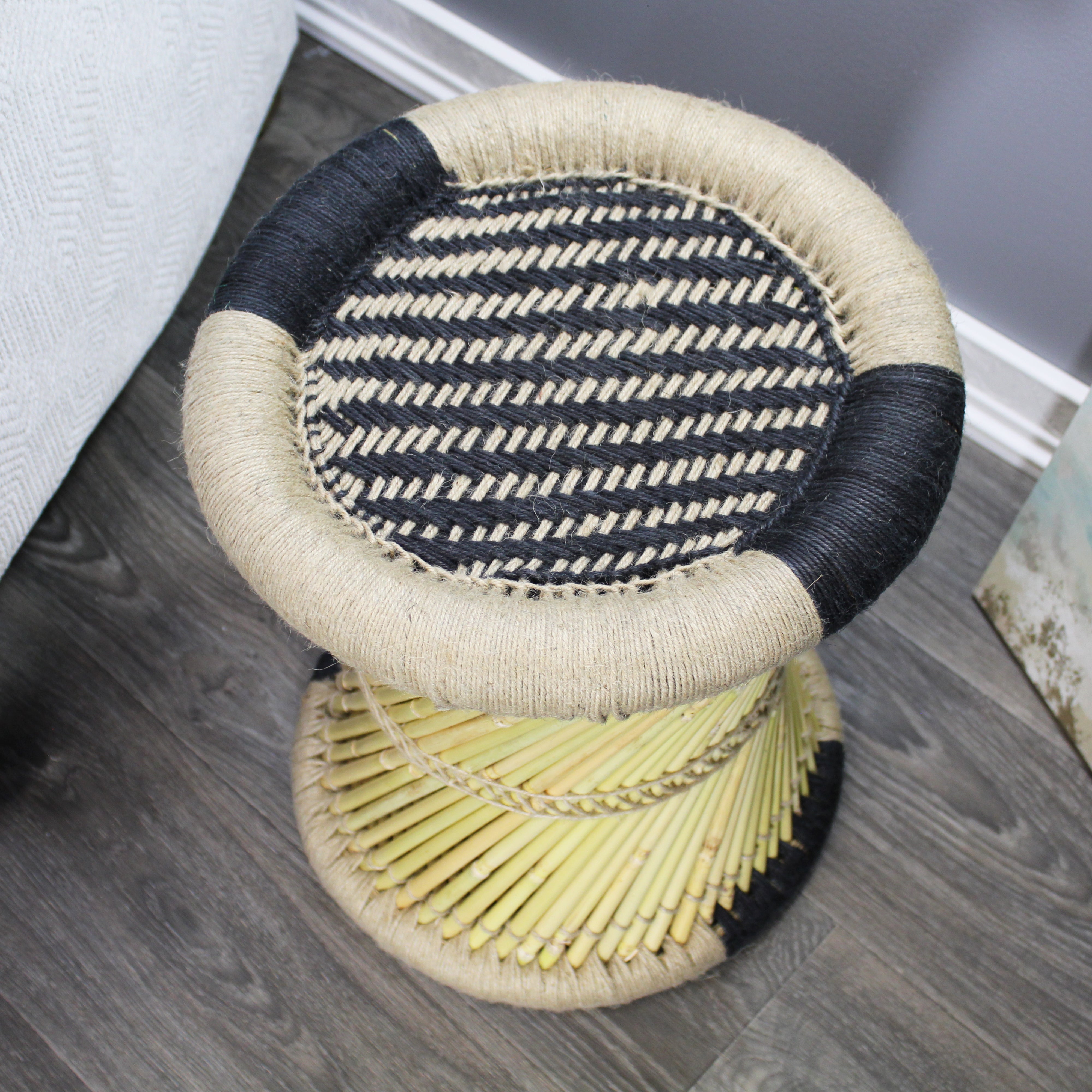 natural geo moray decorative handwoven jute accent stool (set of 2) natural geo moray decorative handwoven jute accent stool (set of 2)