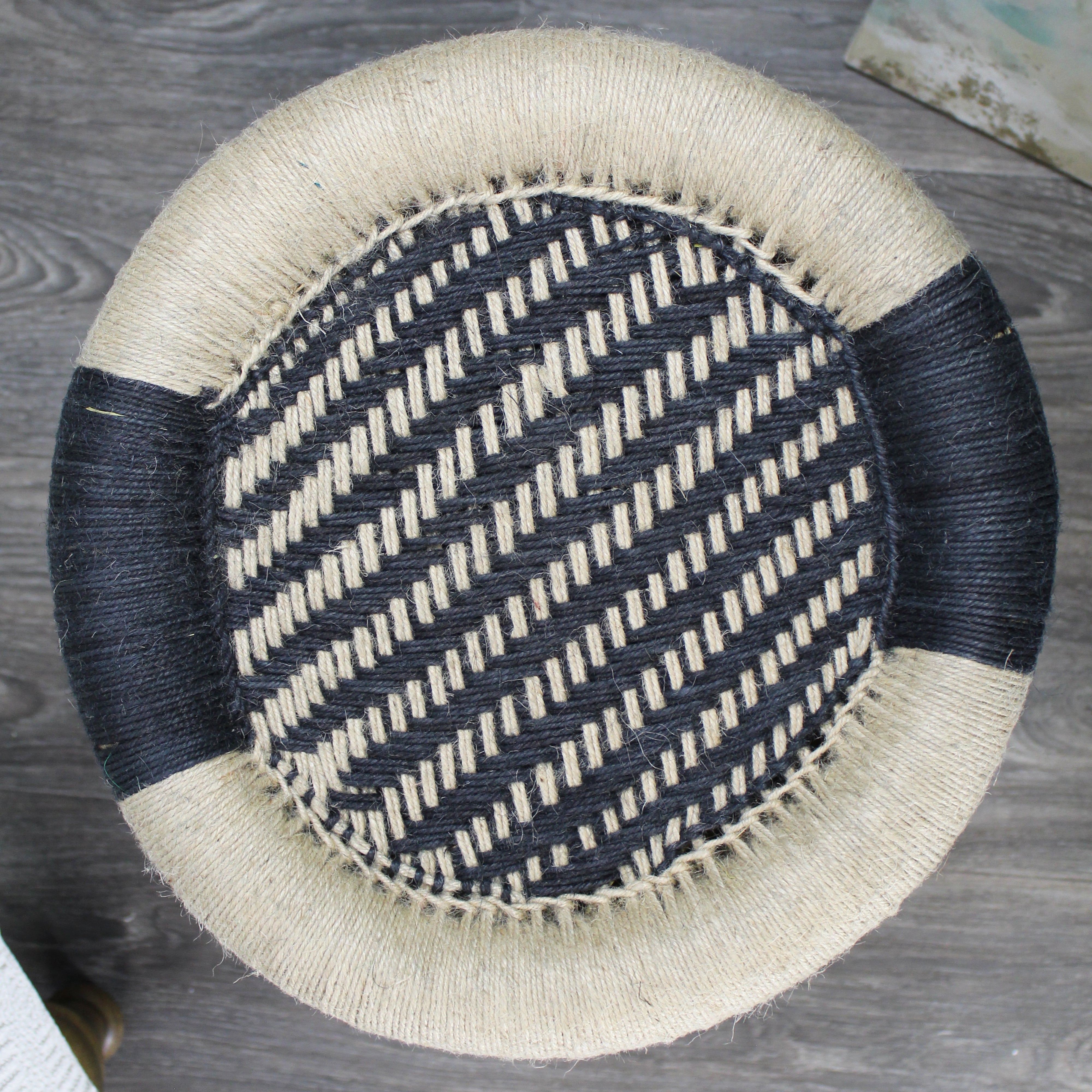 natural geo moray decorative handwoven jute accent stool (set of 2) natural geo moray decorative handwoven jute accent stool (set of 2)