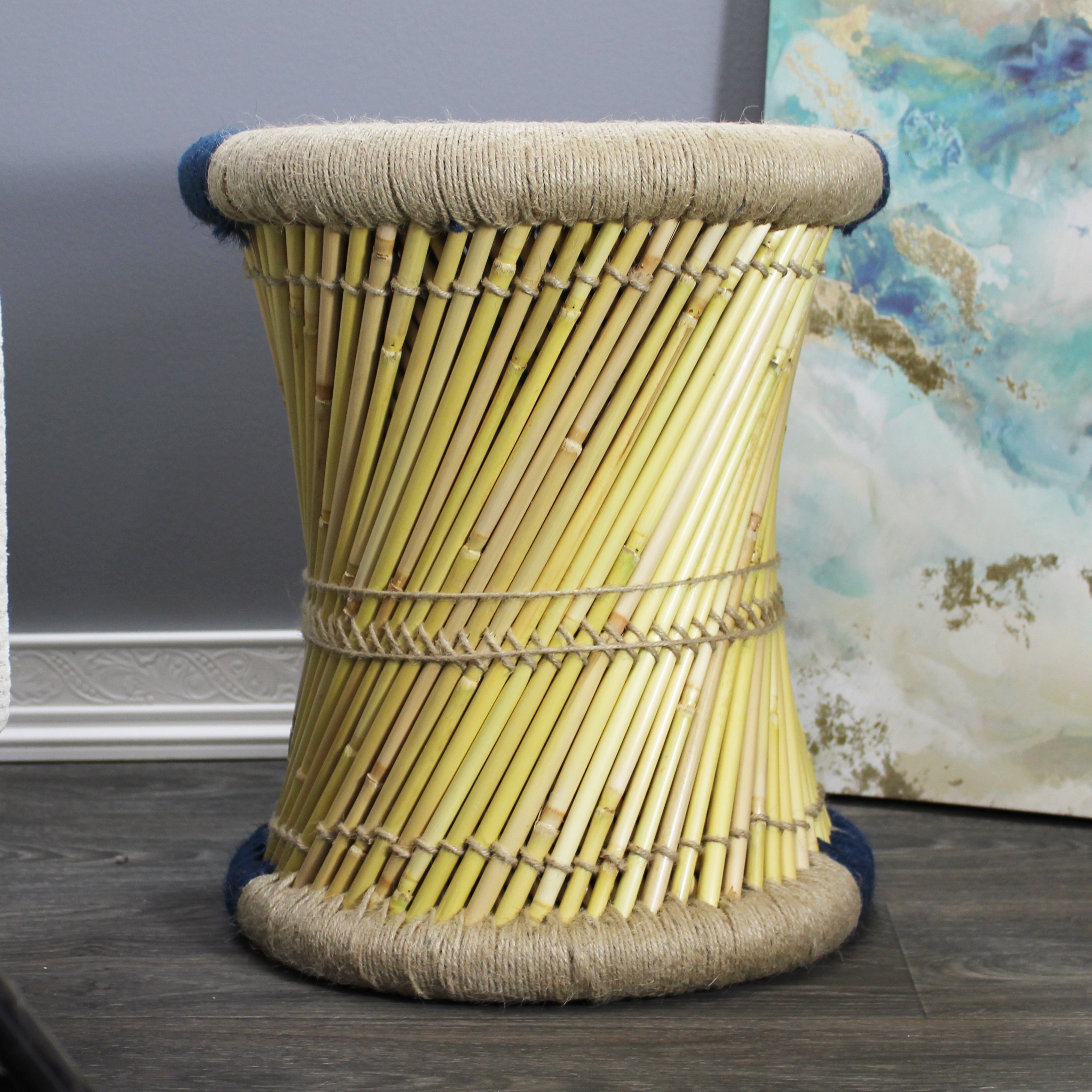 natural geo moray decorative handwoven jute accent stool (set of 2) natural geo moray decorative handwoven jute accent stool (set of 2)