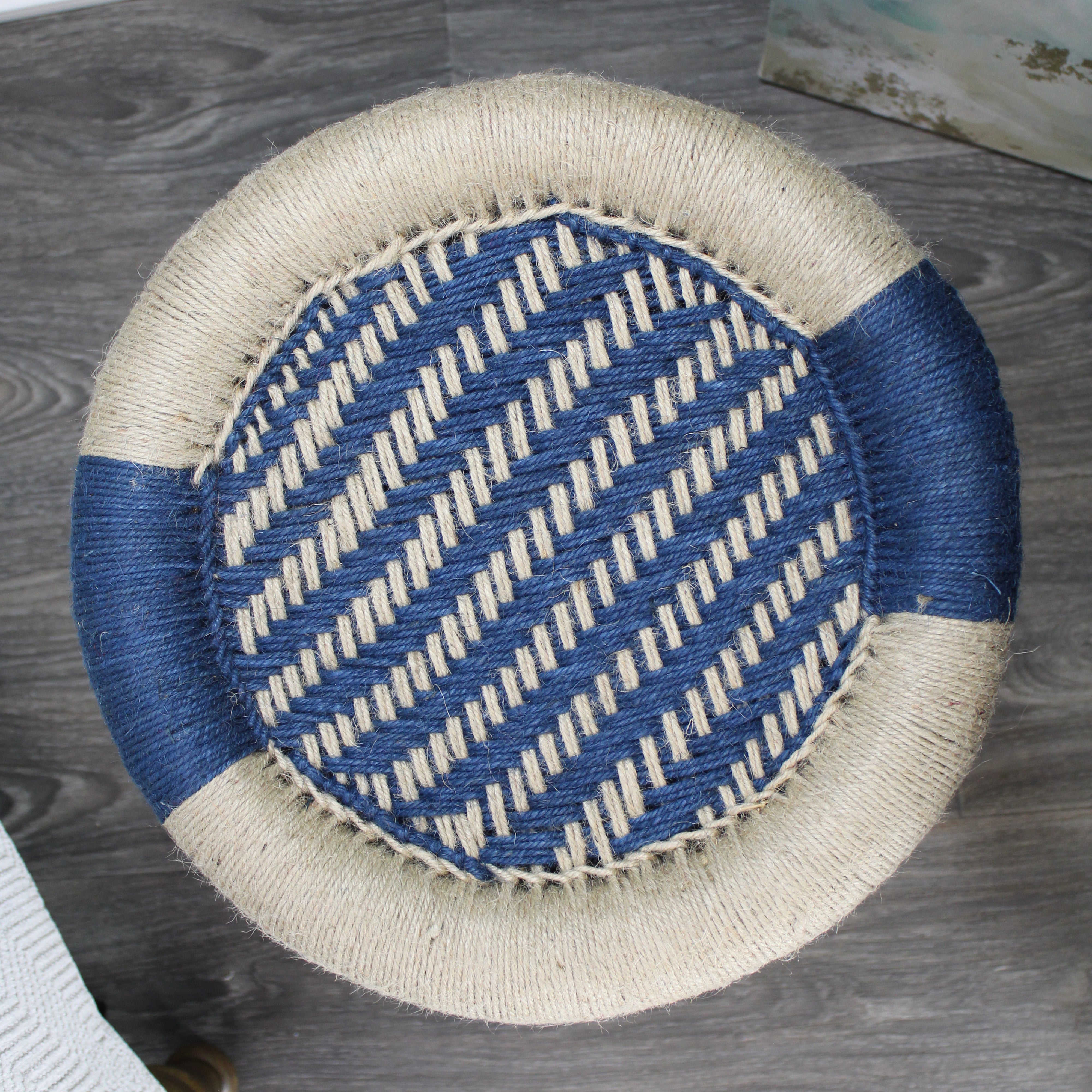 natural geo moray decorative handwoven jute accent stool (set of 2) natural geo moray decorative handwoven jute accent stool (set of 2)