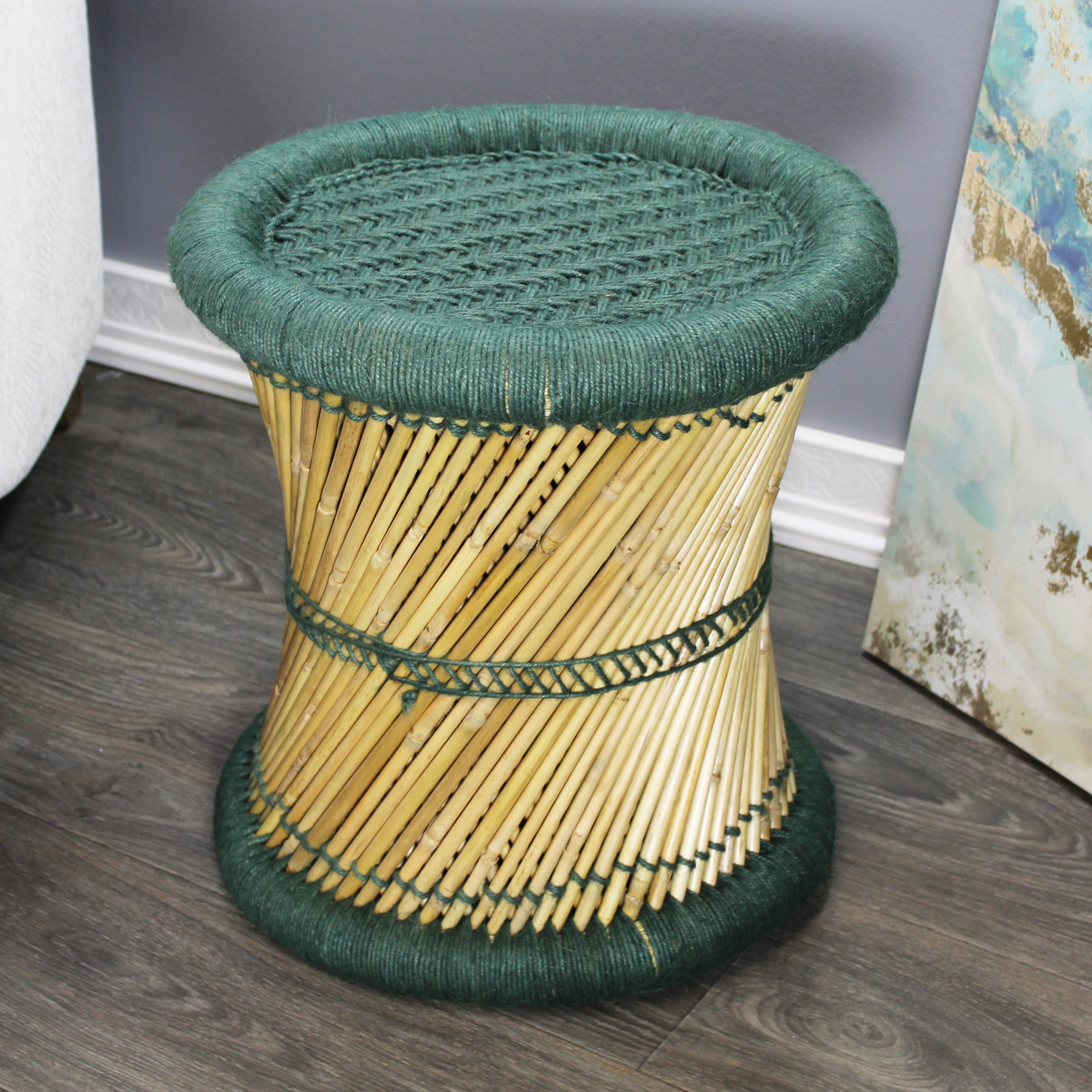 natural geo moray decorative handwoven jute accent stool (set of 2) natural geo moray decorative handwoven jute accent stool (set of 2)