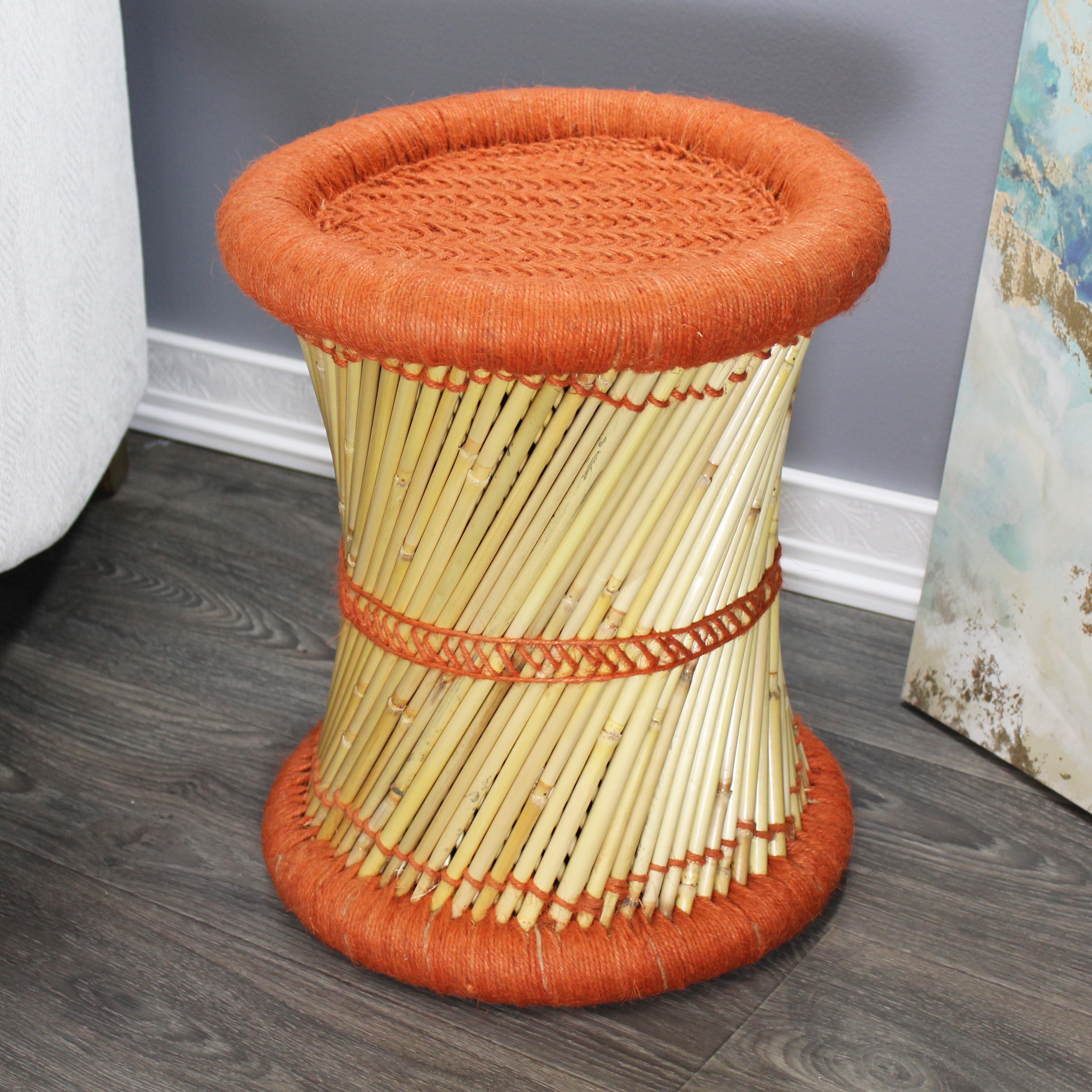 natural geo moray decorative handwoven jute accent stool (set of 2) natural geo moray decorative handwoven jute accent stool (set of 2)