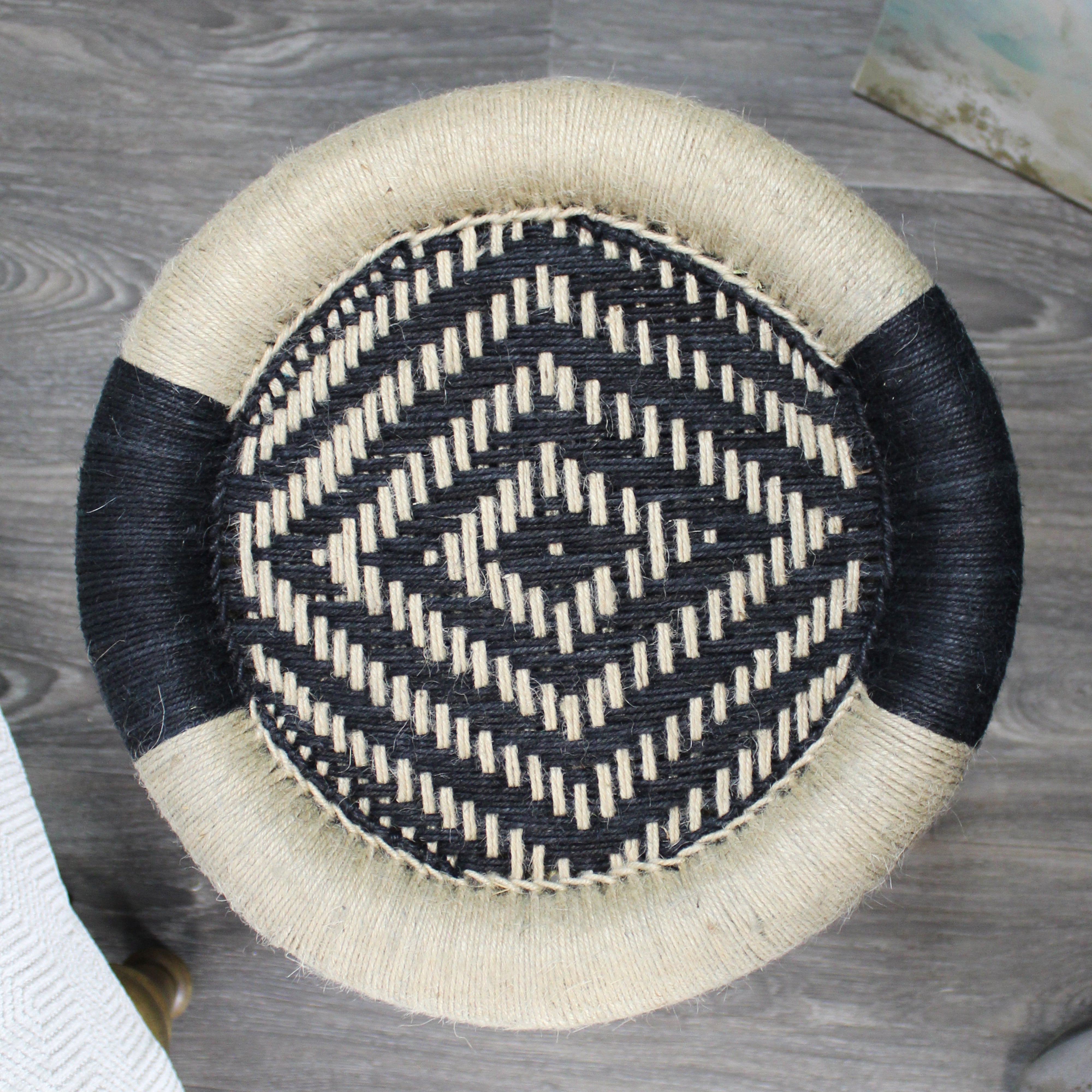 natural geo moray decorative handwoven jute accent stool (set of 2) natural geo moray decorative handwoven jute accent stool (set of 2)