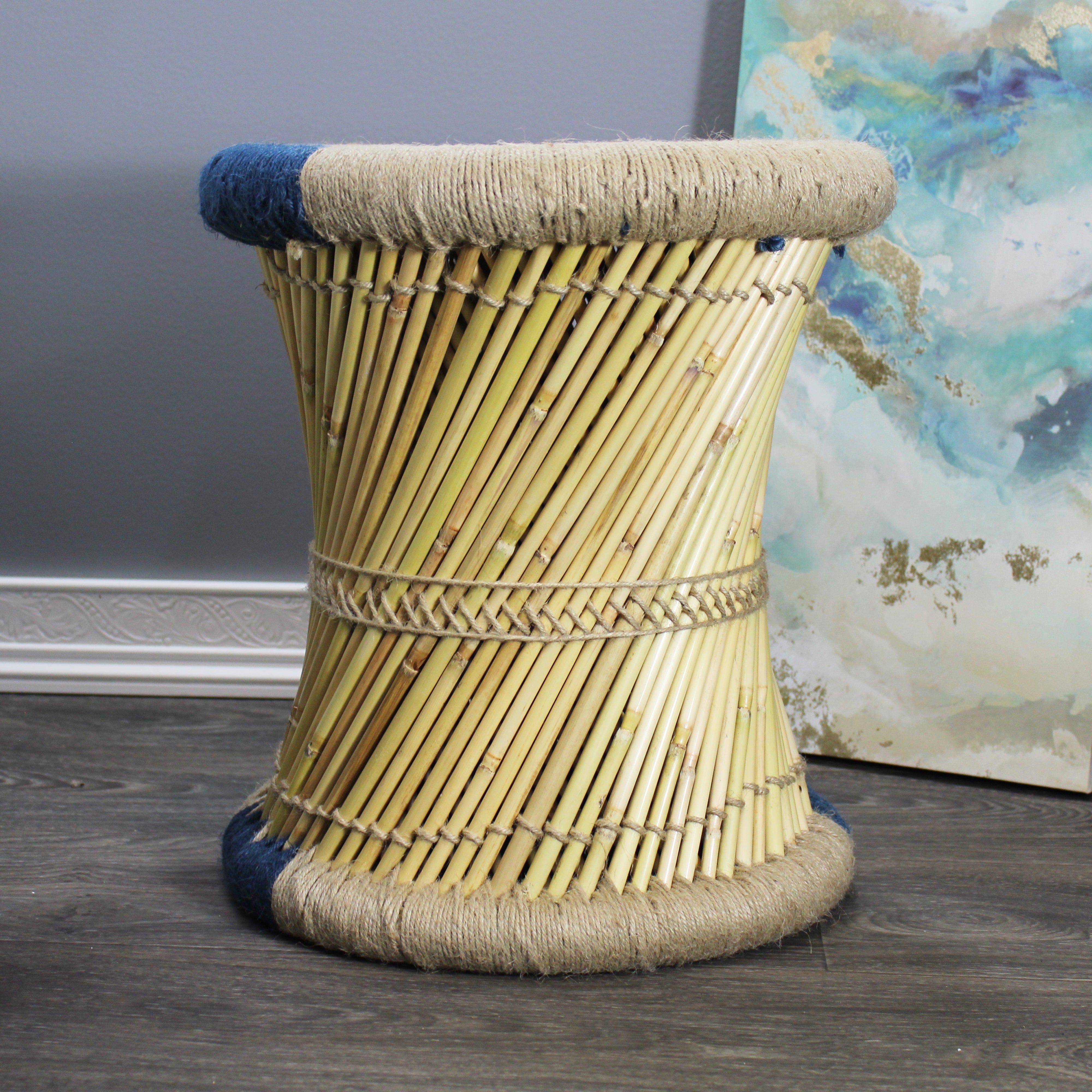 natural geo moray decorative handwoven jute accent stool (set of 2) natural geo moray decorative handwoven jute accent stool (set of 2)