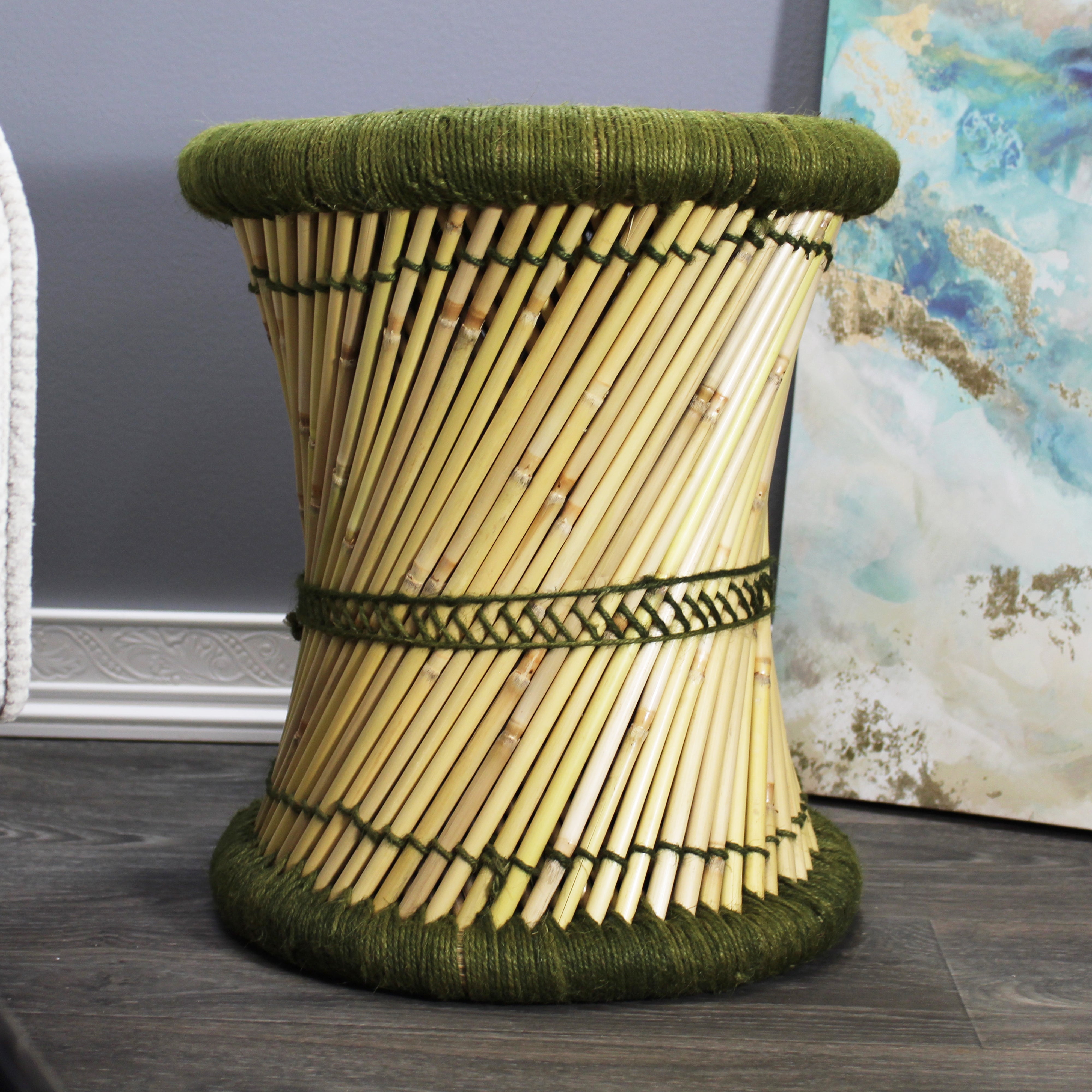 natural geo moray decorative handwoven jute accent stool (set of 2) natural geo moray decorative handwoven jute accent stool (set of 2)