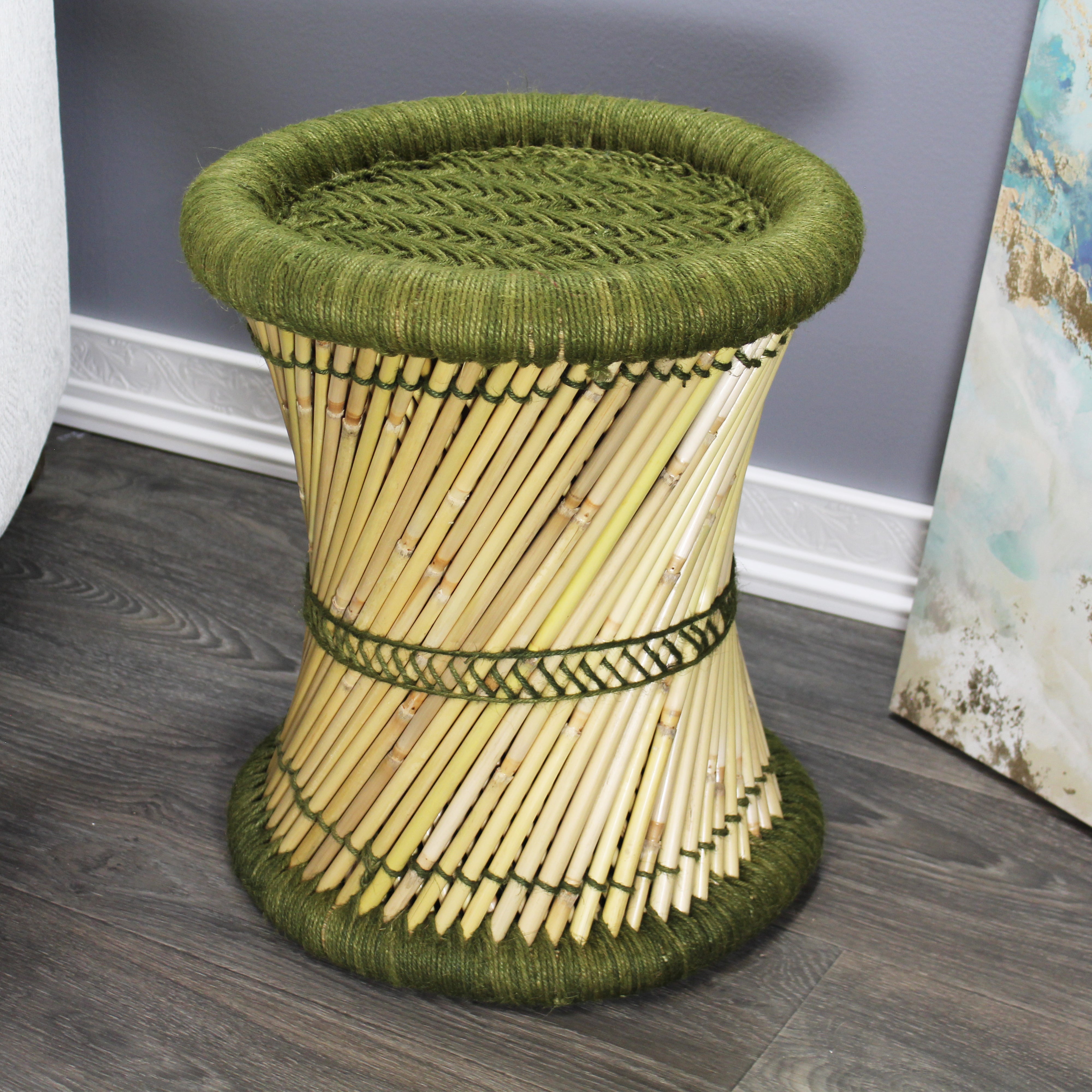 natural geo moray decorative handwoven jute accent stool (set of 2) natural geo moray decorative handwoven jute accent stool (set of 2)