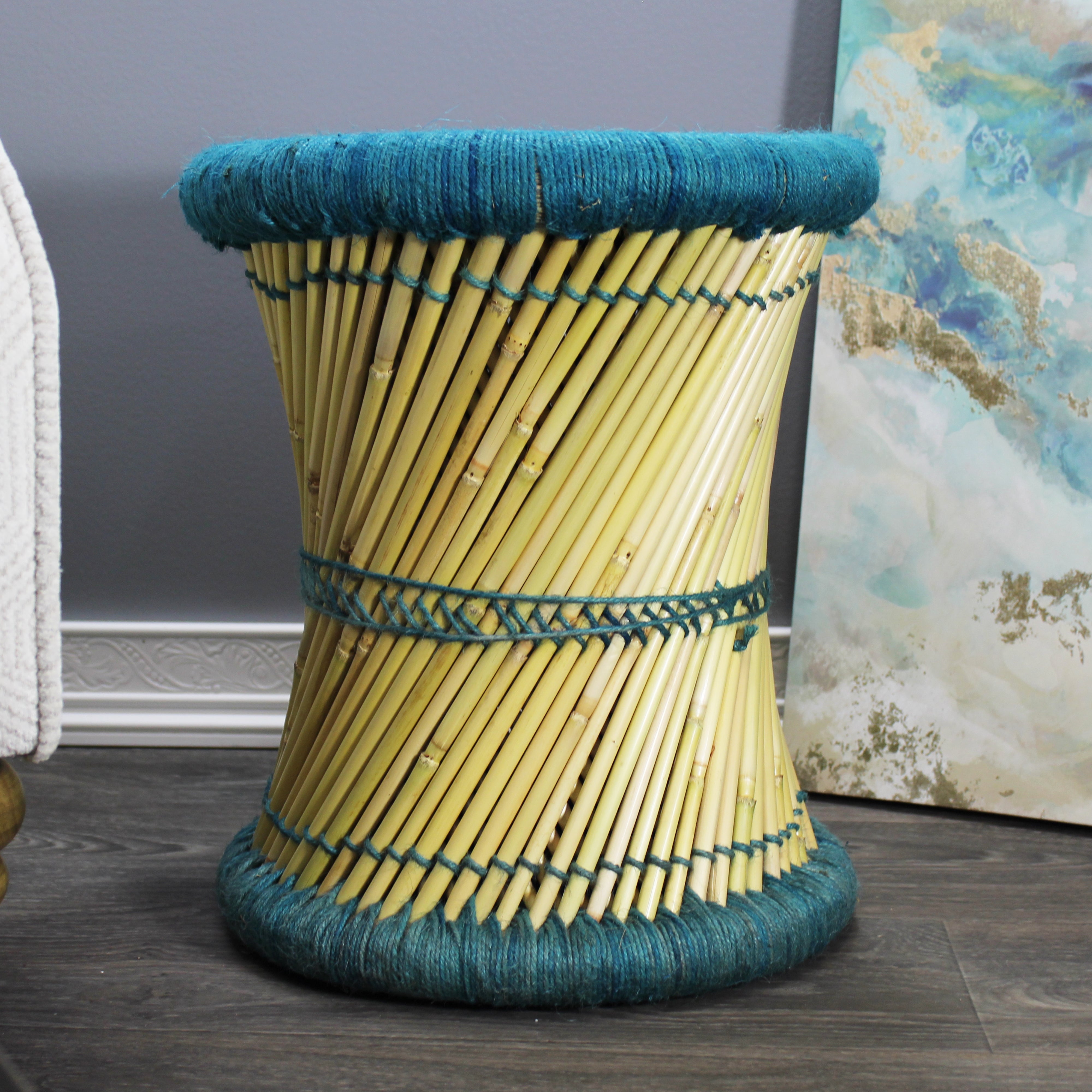 natural geo moray decorative handwoven jute accent stool (set of 2) natural geo moray decorative handwoven jute accent stool (set of 2)