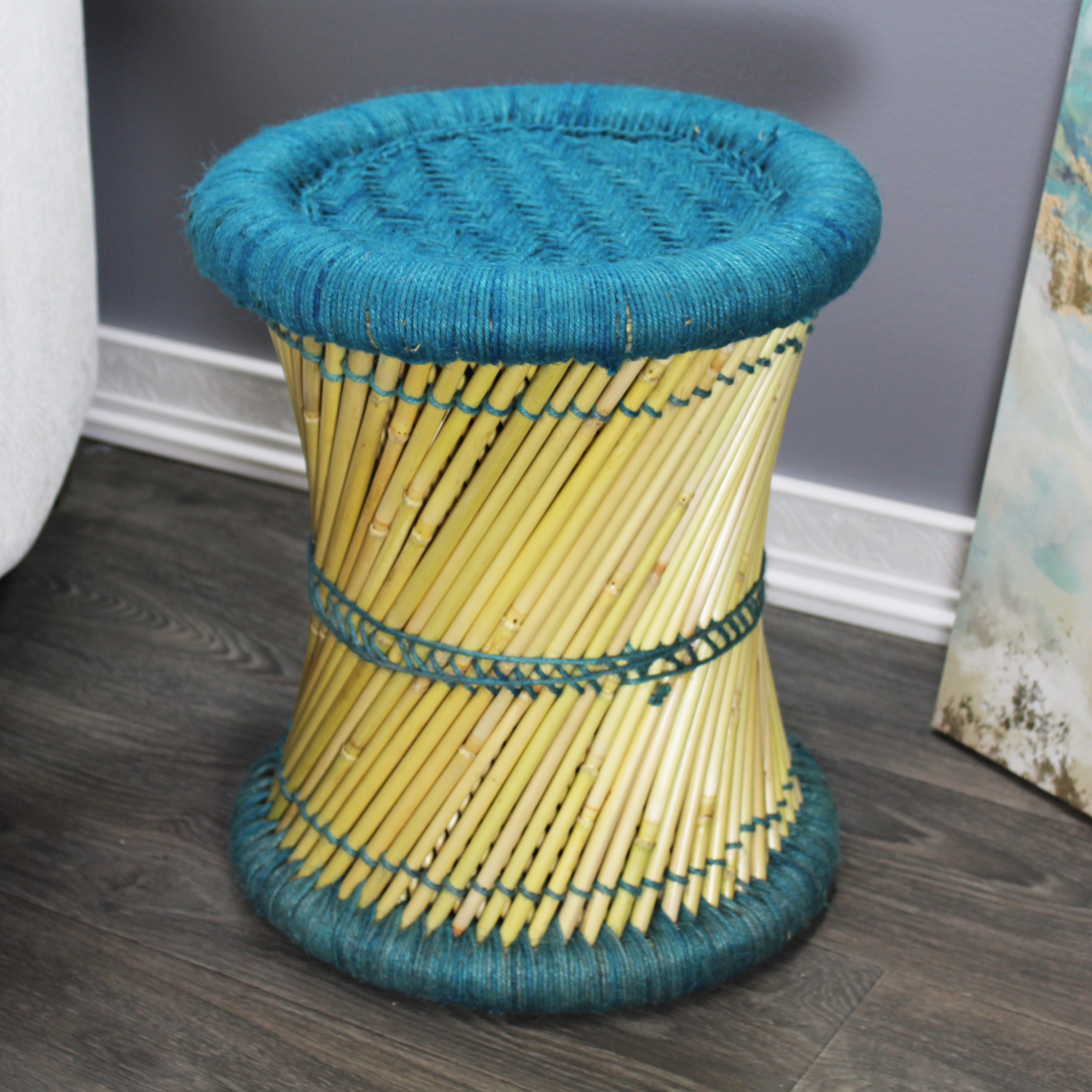 natural geo moray decorative handwoven jute accent stool (set of 2) natural geo moray decorative handwoven jute accent stool (set of 2)