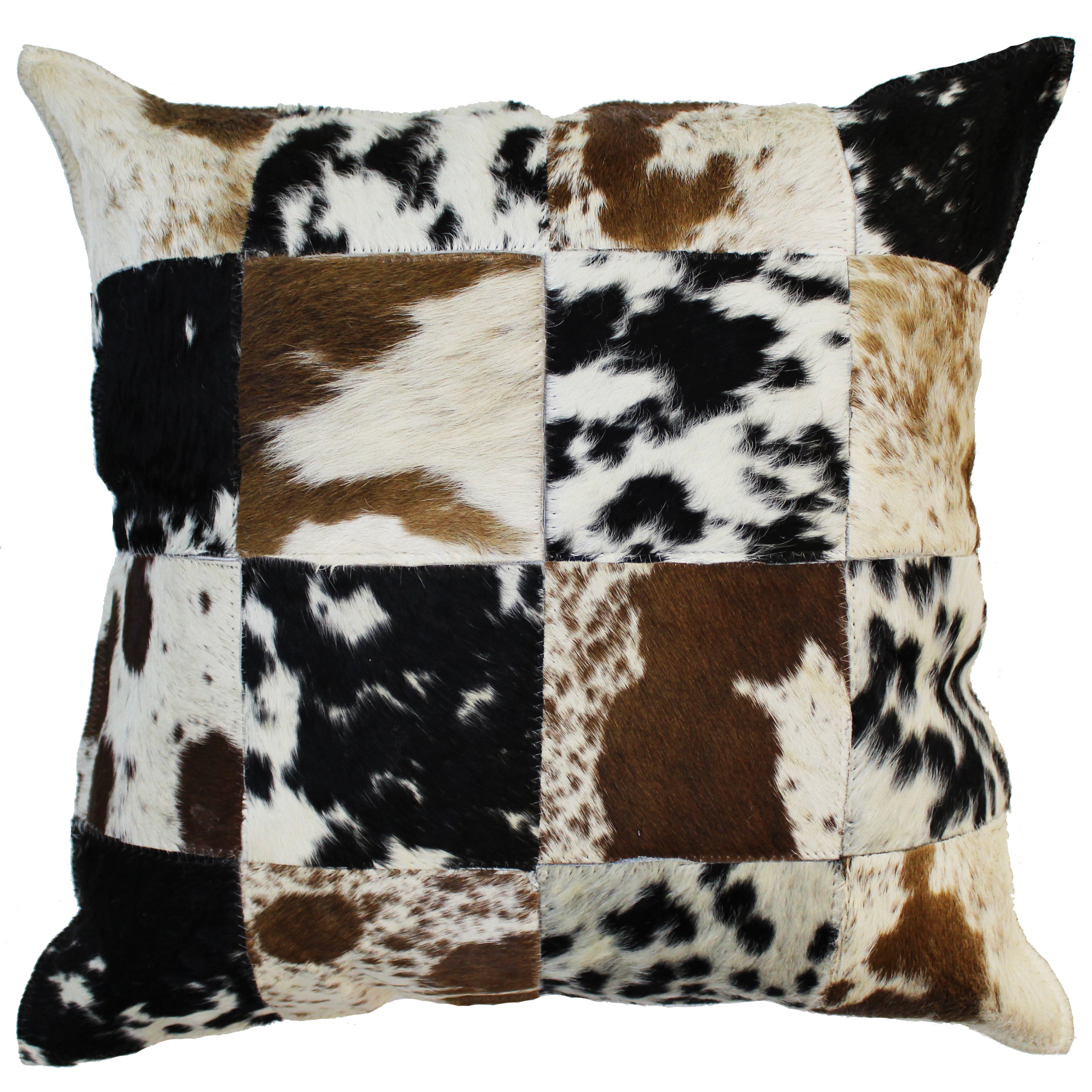 natural geo herd cowhide black/brown/white square decorative throw pillow natural geo herd cowhide black/brown/white square decorative throw pillow