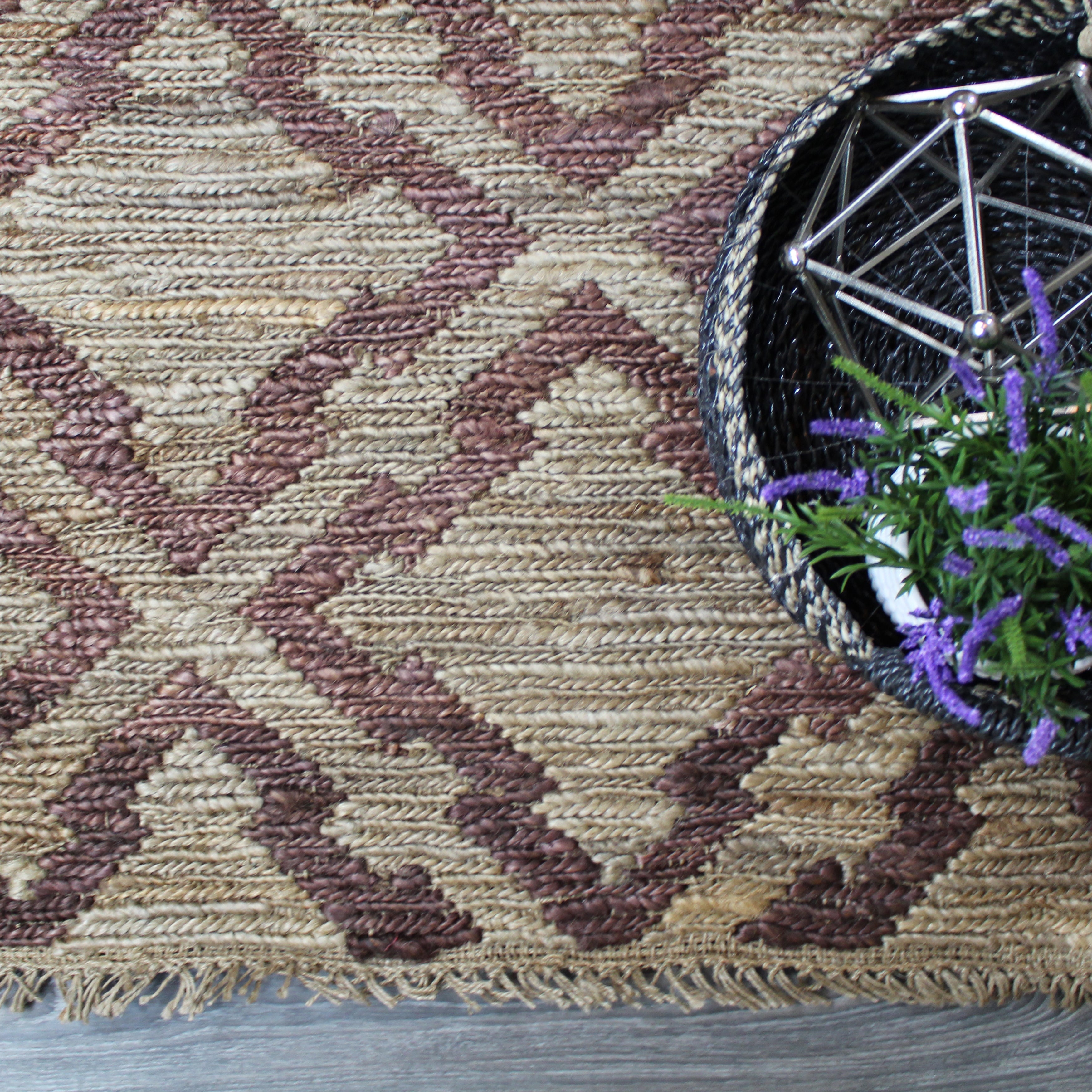 natural geo spontaneous jute handwoven geometric natural/brown area rug natural geo spontaneous jute handwoven geometric natural/brown area rug